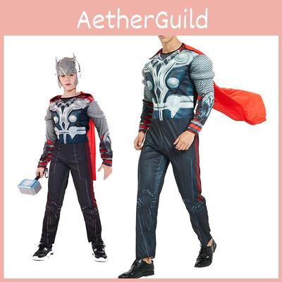 Avengers Endgame Thor Superheld Muskelkostüm mit exquisiter Verarbeitung für erwachsene Jungen