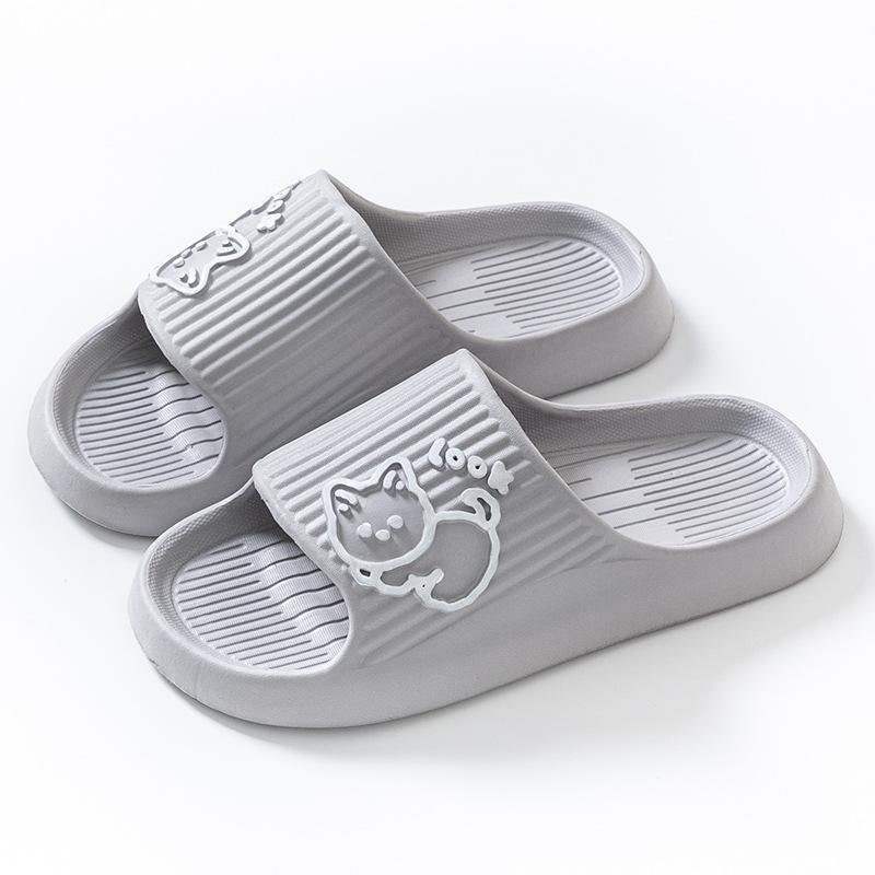 2025 Summer Women Slippers Bath Platform Non-Slip Home Cat Cartoon Flip Flops Beach Sandals Ladies Slides Indoor Zapatillas