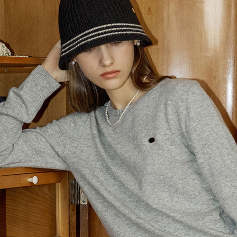 NONLOCAL Three Stripe Knit Bucket Hat - Black