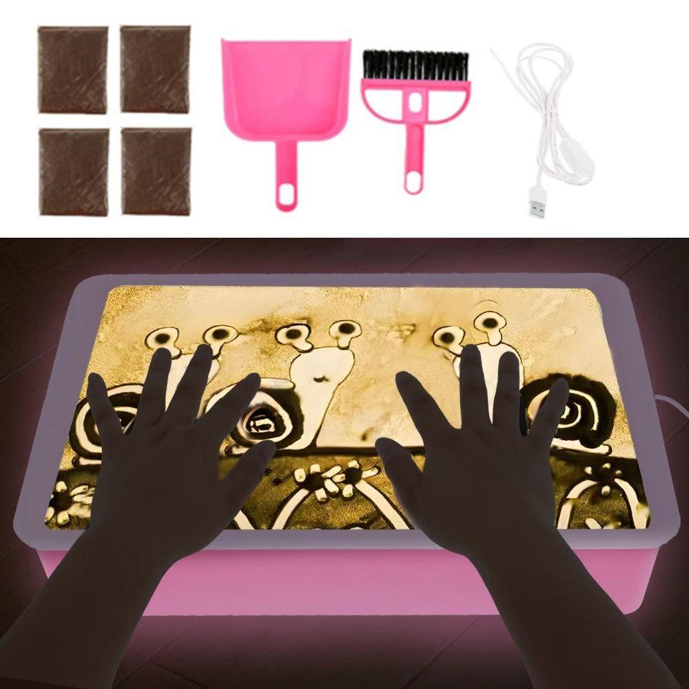 

Creative Art Drawing Light Box LED Lighting Kids Sand Light Board Girls Purple 2 Sand