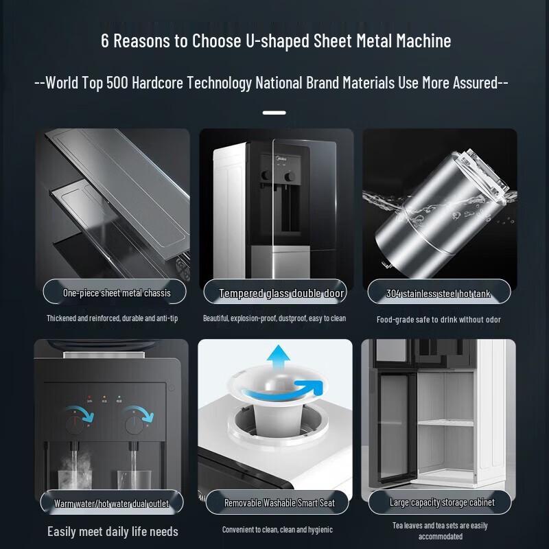 Midea Standing Bottled Water Dispenser & Tea Bar