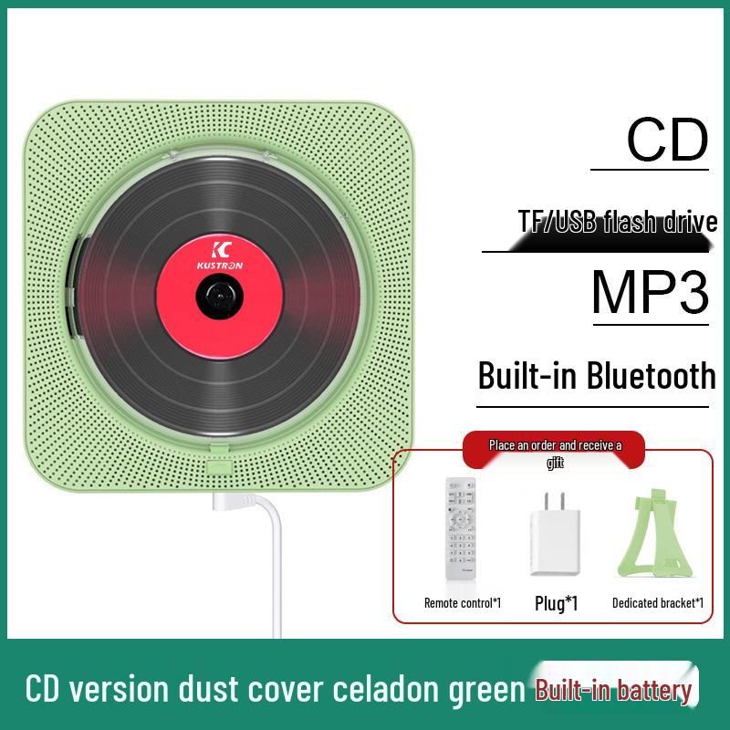 Wall-Mounted Bluetooth CD Speaker & Music Player with Cover - Early Education Learning Repeater & Radio MP3 Player