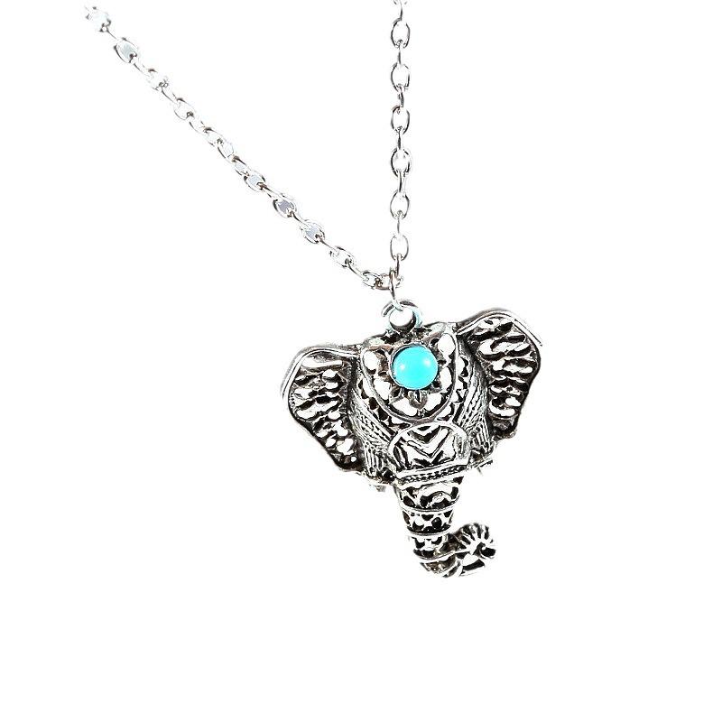 Retro Ethnic Style Turquoise and Agate Necklace