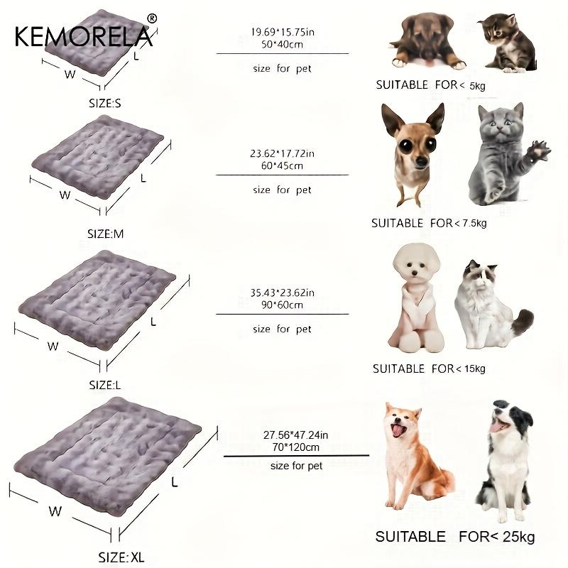 Luxury Plush Pet Bed with Pillows -Super Soft Warm Comfortable Bed for Small & Medium Dogs Multi-Color Options Rectangular Shape