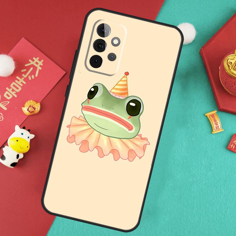 Cute Cartoon Frog Case For Samsung Galaxy A17 A55 A35 A15 A32 A52 A13 A33 A53 A14 A34 A54 A06 A16 A26 A36 A56