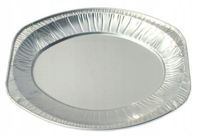 Platery Aluminiowe Owalne Małe 35Cm 10 Szt.