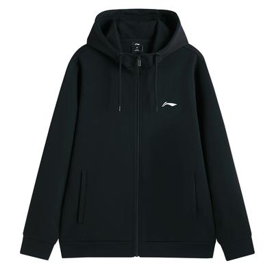 Li Ning Badminton Series Minimalist Hooded Cardigan Casual Comfortable Versatile Sweatshirt Unisex Sweatshirt AWDVJ51-1