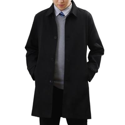 VICALLED Trench Solid Simple Design Men's Coat, Autumn/Spring/Winter/Spring, Medium/Long Length, Wrinkle-Resistant, Color,