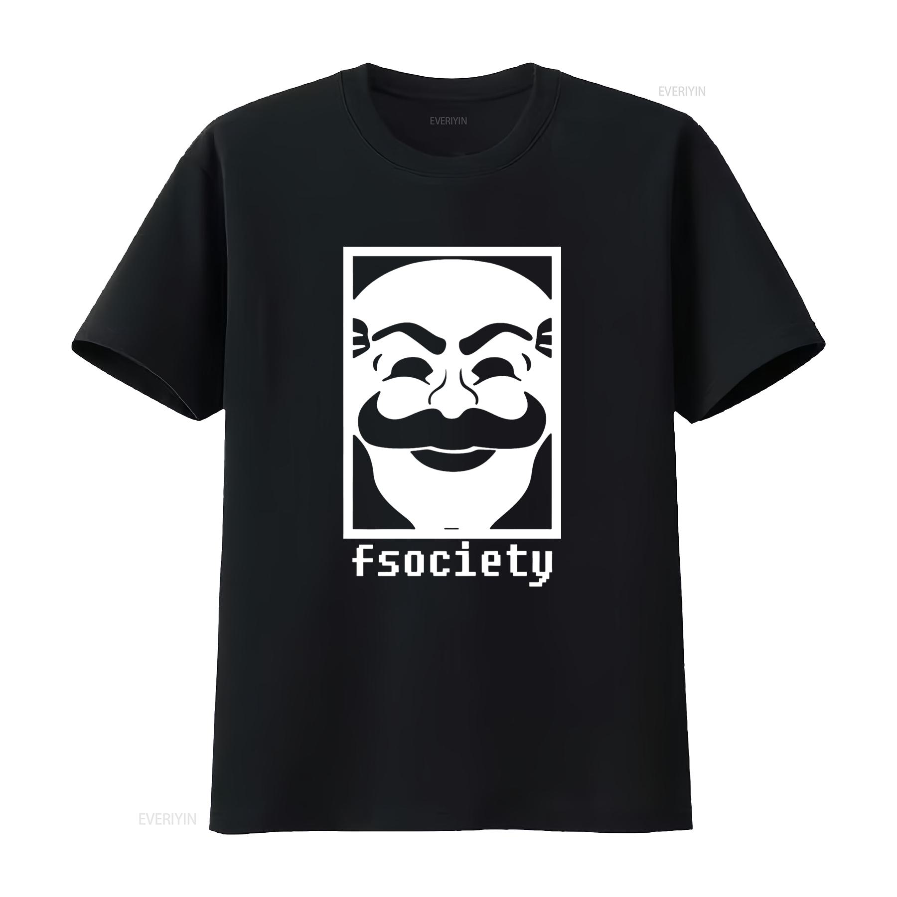 

Футболка для чоловіків FSociety Robot Culto Serie Модний та Унікальний Дизайн вінтажний Прана прана вуличний стиль Зручна Стильна Еластична S
