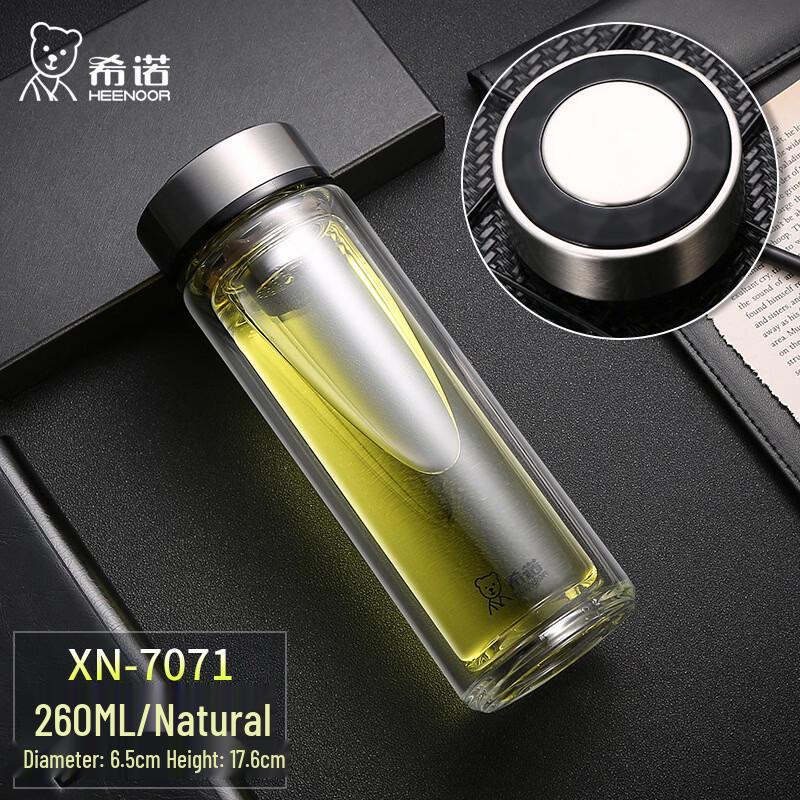 XINUO Double-Wall Insulated Glass Cup