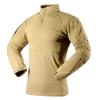 Maglia Tattica da Combattimento da Uomo Traspirante ad Asciugatura Rapida con Camouflage a Maniche Lunghe