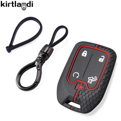 Silicone Car Key Cover Holder Case For CHEVROLET Silverado Suburban For GMC Sierra 1500 2500HD 3500HD Terrain Acadia Keychain