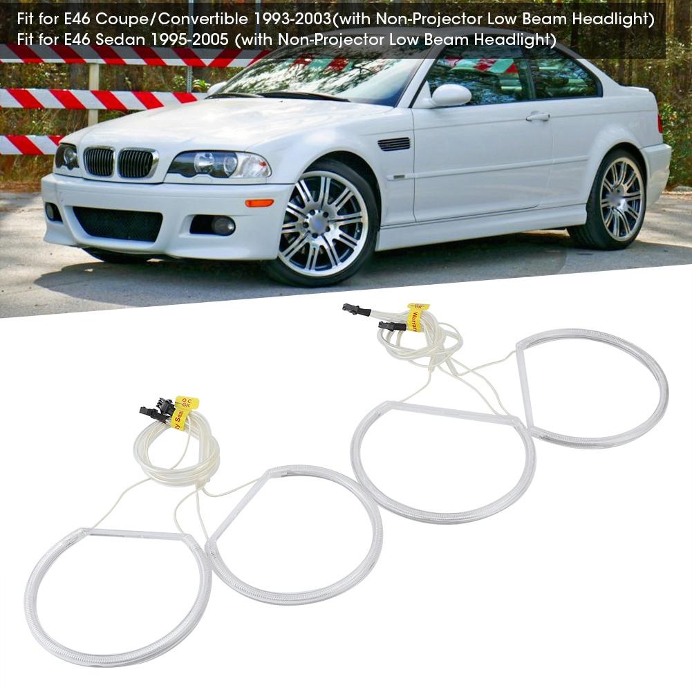Bil Hvit CCFL Angel Eyes Halo Ringer Høy lysstyrke Lys Passer for E46