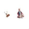 Reindeer Elk Sculpture Tabletop Ornament Deer Figurine Statue for Living Room Office Bedroom
