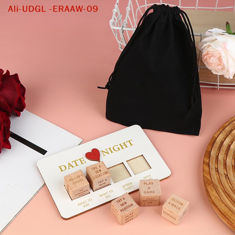 1Set Date Night Dice Take Out Dice For Couples Portable Couple Wooden Dice Kit For Adult Women Men Husband Girlfriend Boyfriend