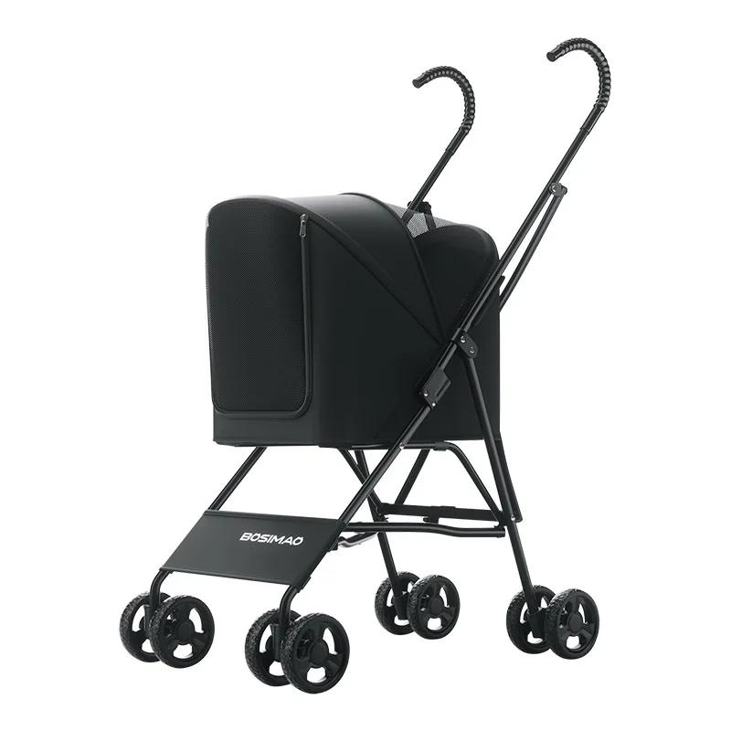 High-value Small Pet Stroller Light for Dogs To Travel Foldable Cat To Go Out Walking Dog Cart Cat Cart Pet Stroller