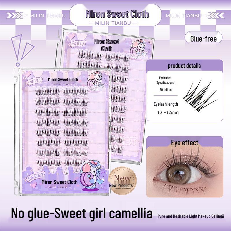 20-Row High-Capacity No-Glue Eyelash Book: Fox, Dog, and Nine-Tailed Rabbit Series Mixed False Lashes.