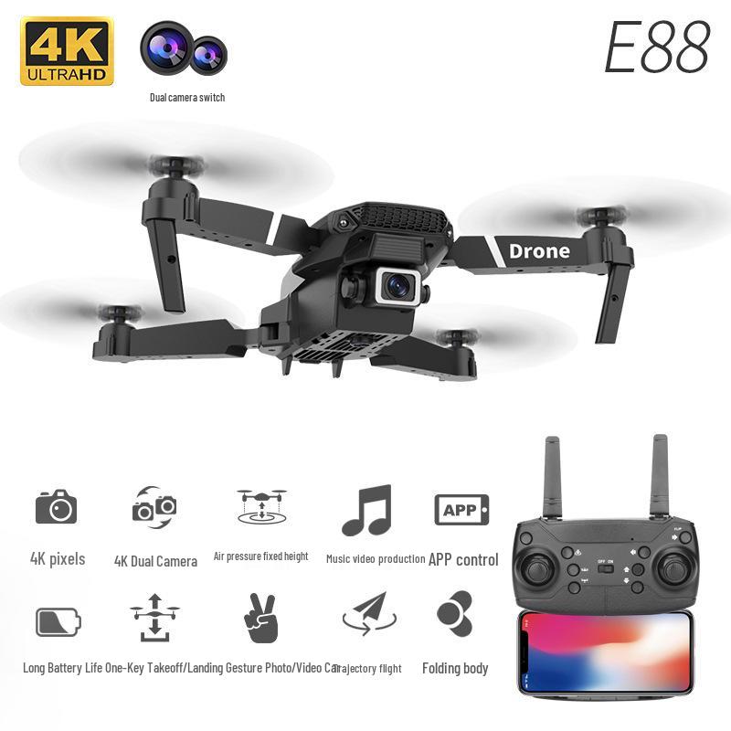 4K HD E88 Folding Drone Quadcopter with Remote Control & Camera