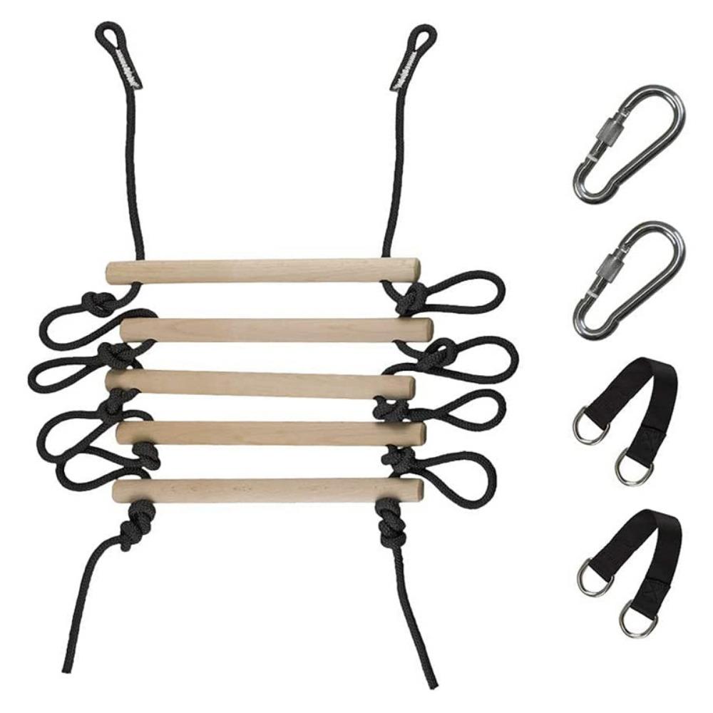 With Platforms Fitness Toy Climbing Rope Wooden Swing Chair for Kids  Playground Equipment