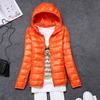 Light down jacket women's short new thin hooded portable large size jacket winter fashion