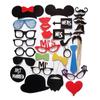 10-58pcs Fun Wedding Decoration Photo Booth Props DIY Mustache Lips Glasses Mask Photobooth Accessories Wedding Party Supplies
