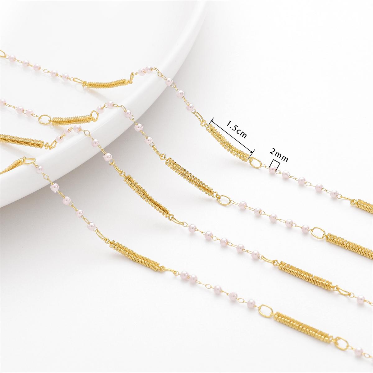 

Медные цепочки ручной работы, объемная цепочка-гусеница, браслет, фурнитура для изготовления ювелирных изделий, аксессуары «сделай сам»