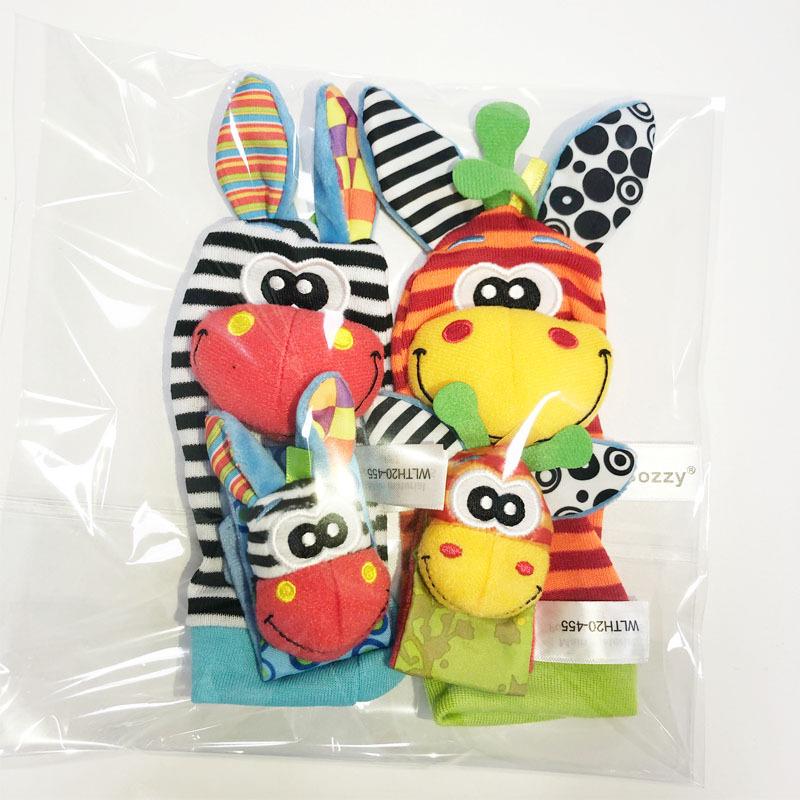 Набор браслетов и носочков-погремушек Sozzy для малыша: Сенсорная игрушка для новорожденных для раннего развития