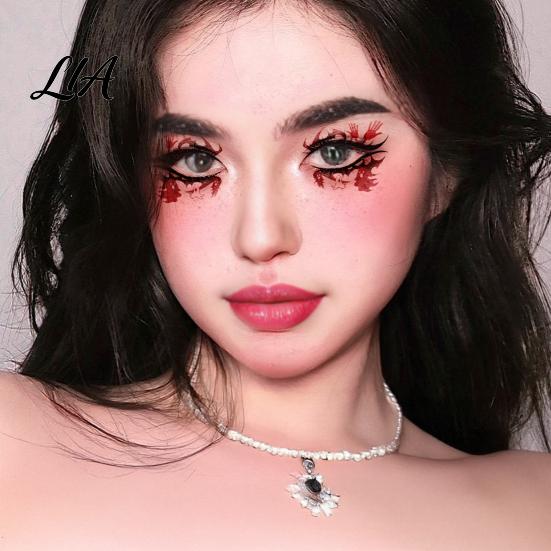 Festival Eye Makeup Halloween Face Temporary Tattoos for Women, Waterproof Pumpkin Spiderweb Party Supplies Art Stickers Masquerade Carnival