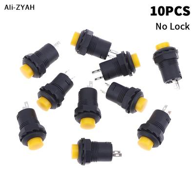 (YY)10Pcs 2025 New Self-Lock /Momentary Pushbutton Switches DS427 DS428 12mm OFF- ON Push Button Switch 3A /125VAC 1.5A/250VAC