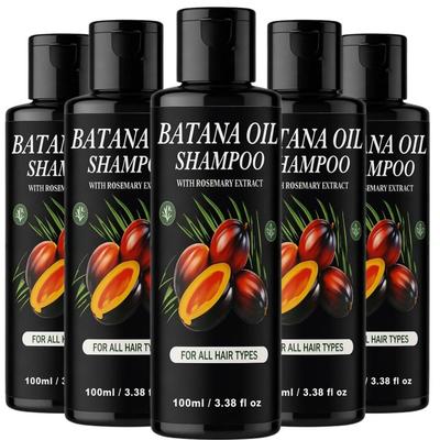 (Pack of 5) Batana Herbal Hair Shampoo 100ml – Rosemary Extract Moisturizing Shampoo for Dry Hair & Daily Hair Care Routine