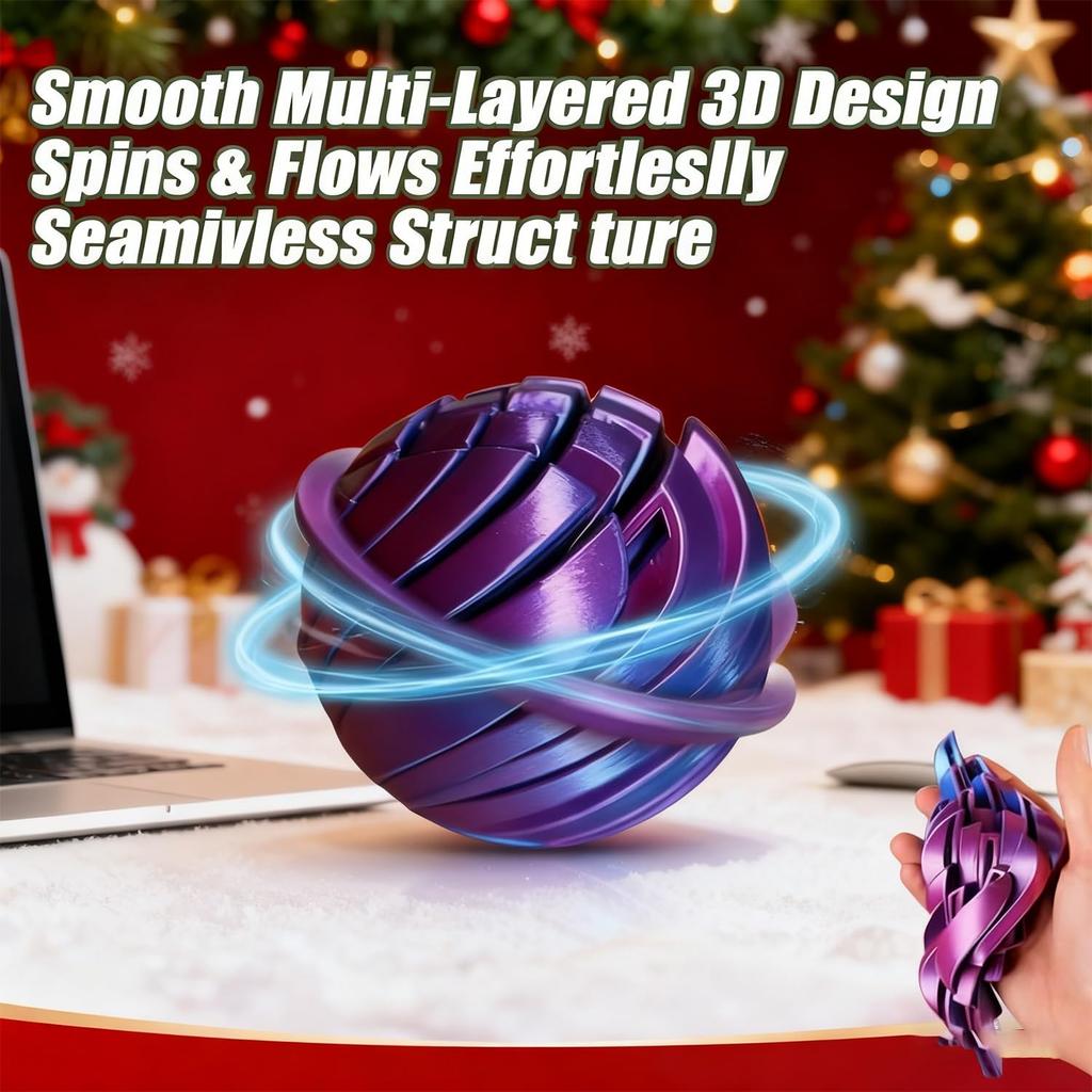3D Printing-Slime Gear Sphere Sensory Fidget Ball Deformable Twistsphere Flow Effect Relaxation Anxiety Relief Toys For Adults