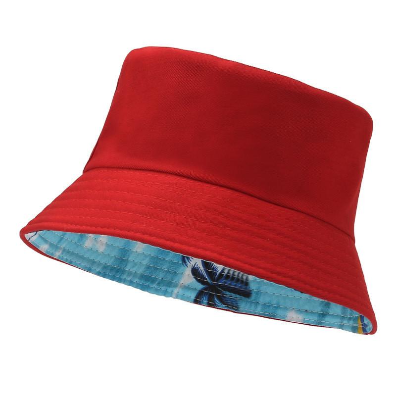 Fisherman Faced Double Hat Leaf Print Outdoor Cap Breathable Hats Gift Fashion