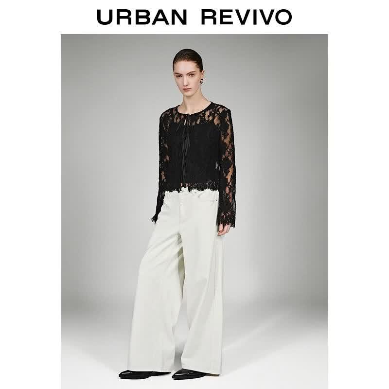 UR2026 Women's Lyocell Blend Wide-Leg Trousers