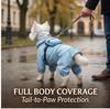 Waterproof Four-Legged Tail-Covering Dog Raincoat with Built-In Backpack Leash-Ready for Small Medium Dogs Rainy Day Outdoor Walks & Trips
