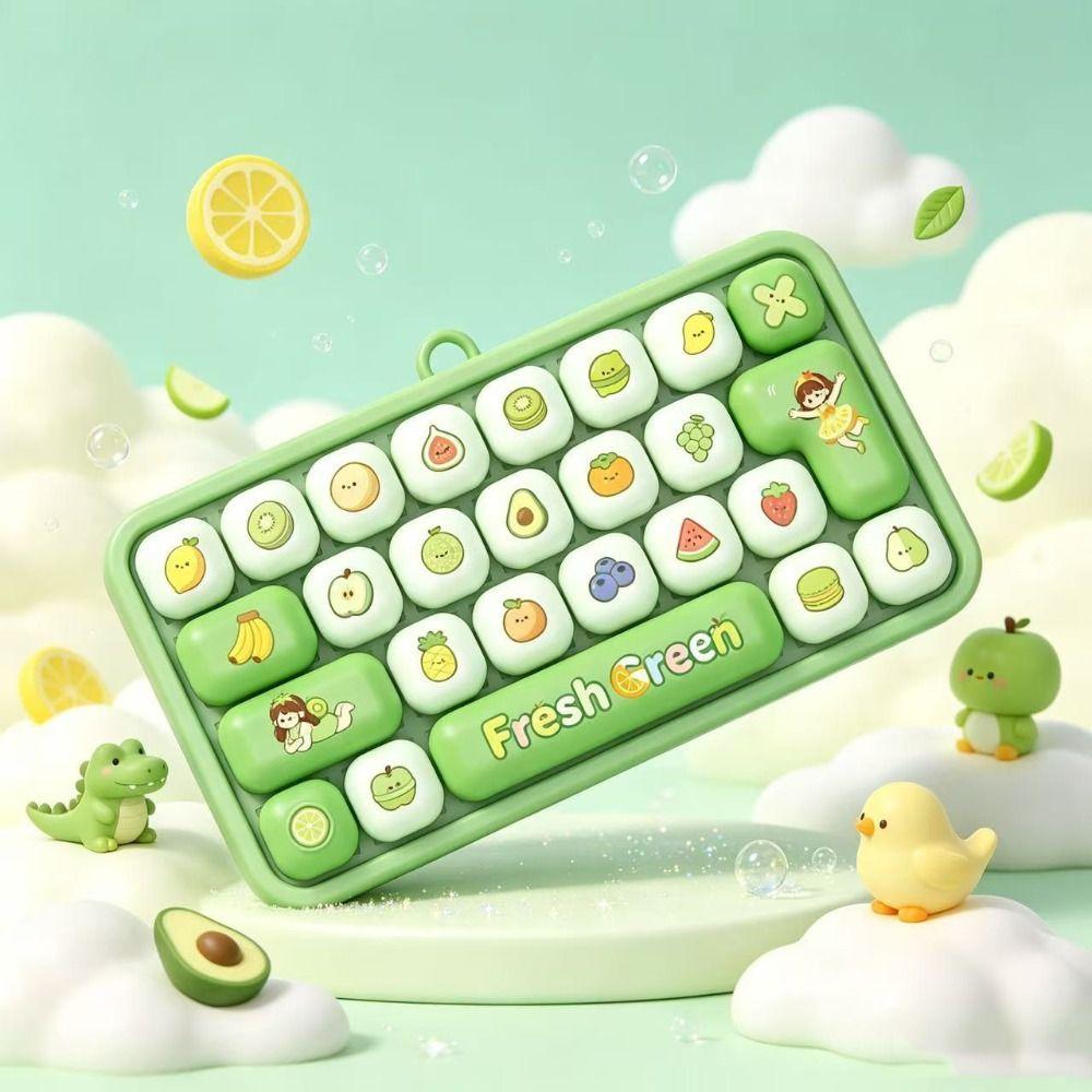 26-Tasten Mini-Tastatur Anhänger Transparente Zweifarbige Tastatur Schlüsselanhänger Kinder Tasche