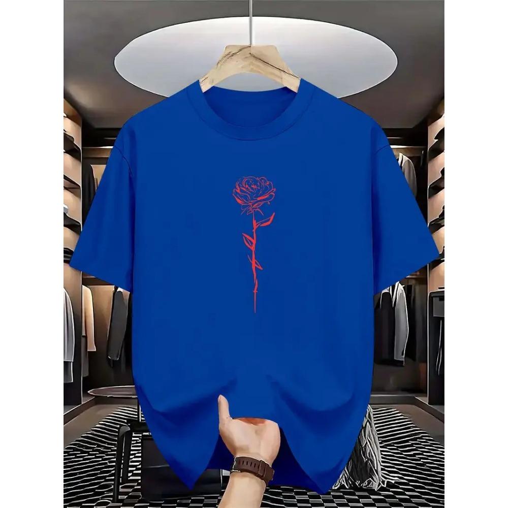 Herren Mode T-Shirt Minimalistisches Muster Gedrucktes Herren T-Shirt Top