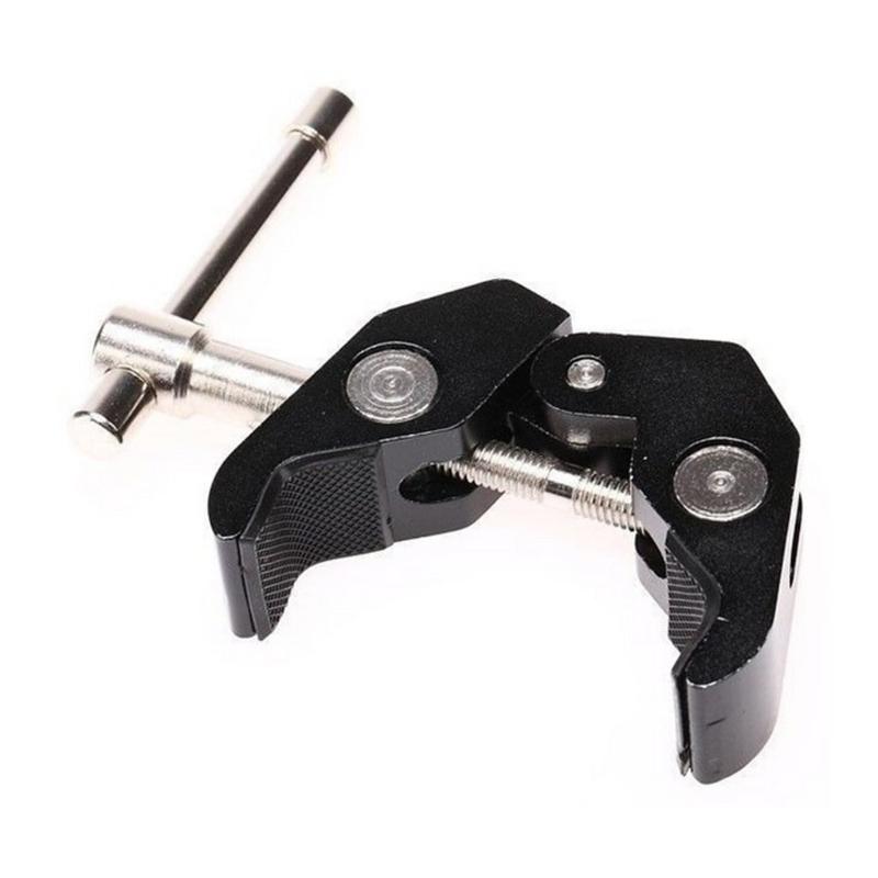 Super Clamp with 1/4 and 3/8 Thread for Cameras Light Stand Umbrella Tripod Mount Flash Light Mount Clip