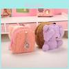 Adorable Shy Bear Plush Keychain For Girls Cute Coin Purse And Lipstick Bag