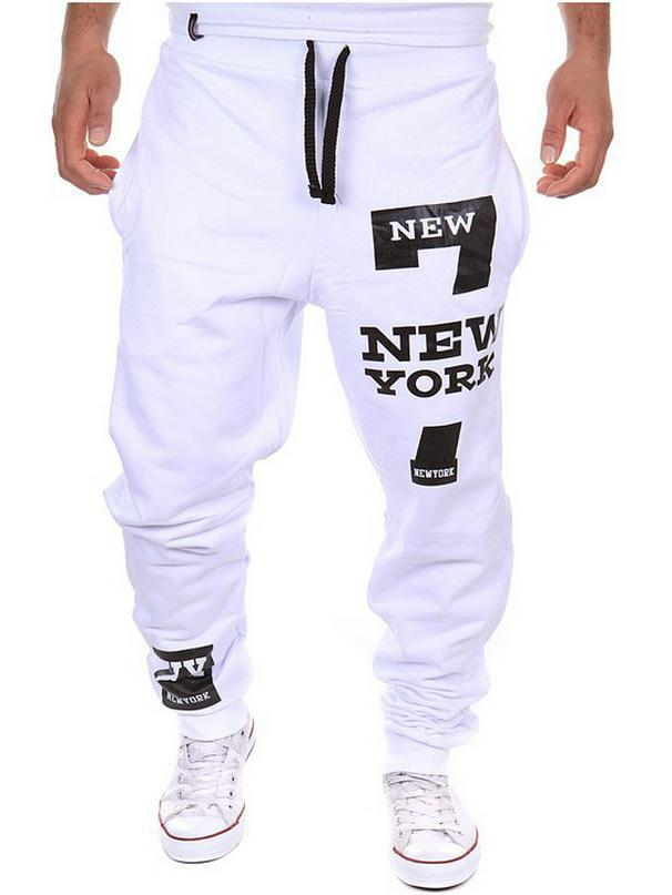 Men's Number 7 Printed Floral Sports Leg Pants - Casual Spring/Autumn Wear