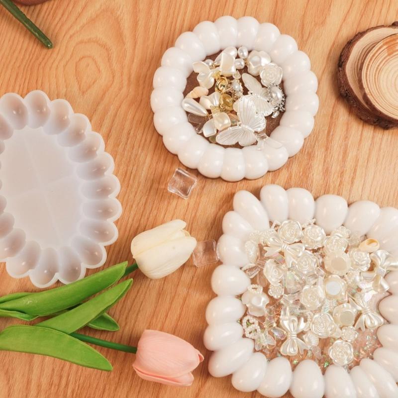 Multiple Bubble Tray Silicone Mold Coaster Casting Mould Plaster Epoxy Concrete Cement Mould Jewelry Storage Tray Decors