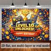 2D Pixel Game Themed 10th Birthday Party Photography Background