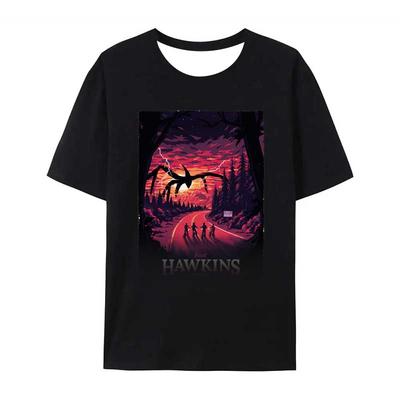 2026 Hot Selling Fashion New Product Passionate Adventure Terror Pattern Tshirt Street Wear Outdoor Leisure Sports Tshirt