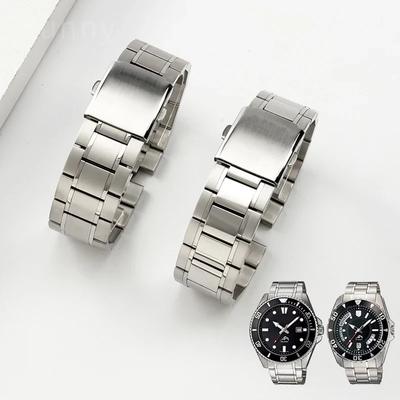 Solid Stainless Steel Watch Strap for Casio Swordfish MDV-106 Mdv107 Watch Bracelet MTP-1375 Belt 5374 1374 Watch Band 22mm