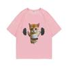 Summer Funny Gym Sam Sulek Cat Graphic Print T-shirts Men Women Fitness Pump Cover Tshirt Woman Meme T Shirt Short Sleeve