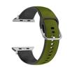 Pasek Do Apple Watch 42/44/45mm Beline Skórzano-Silikonowy Zielony/Czarny
