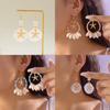 Bohemian Shell Earrings With Geometric Starfish Pendant For Women Summer Casual Wear
