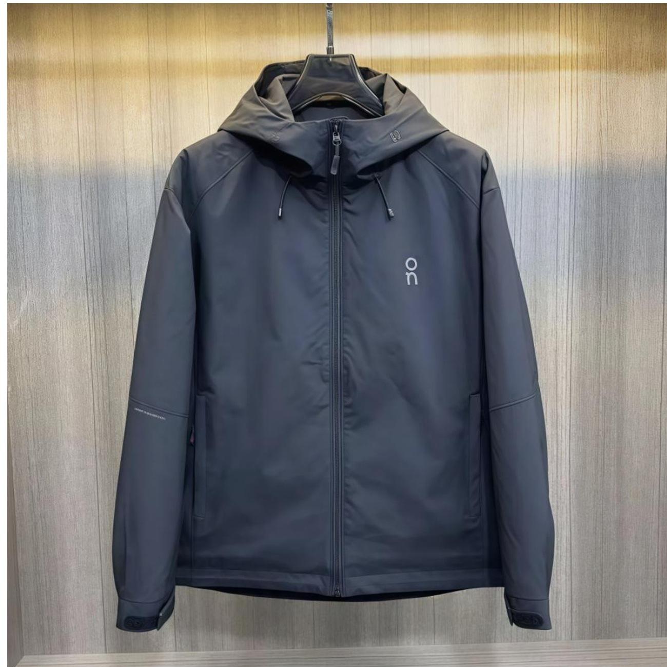 

Spring New Men s Hooded Business Hooded Jacket Top Outdoor Windproof Casual Simple 5XL чёрный