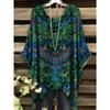 Nuevas Camisetas Elegantes para Mujer con Estampado de Pavo Real Casual Sueltas Lavables a Máquina Cuello Redondo Manga Corta Moda de Verano Streetwear Ropa