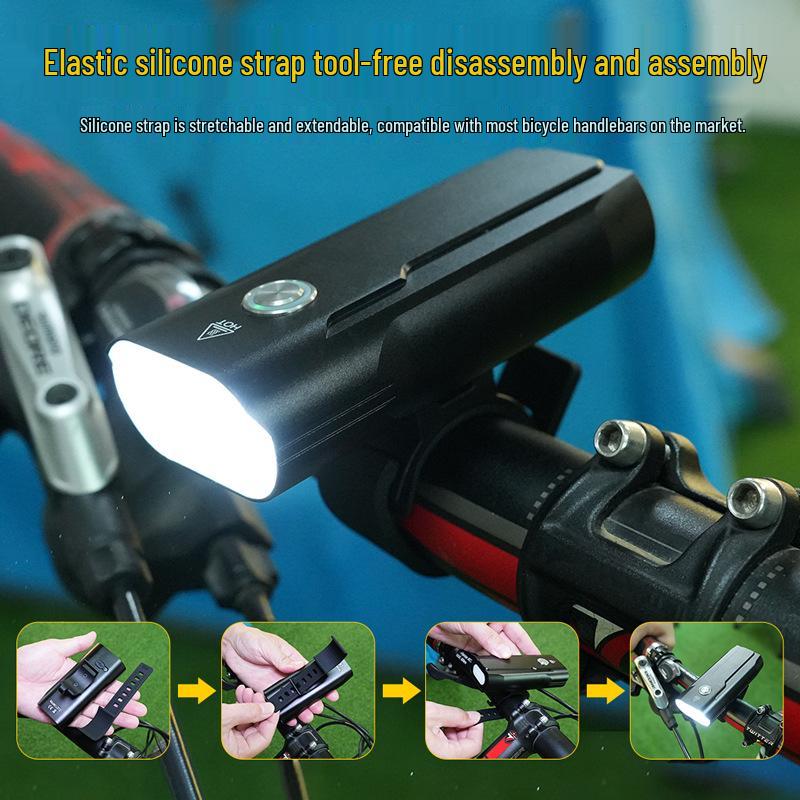 Waterproof Outdoor Bicycle Light Set: Easy-Install Front & Tail Lights for Night Riding