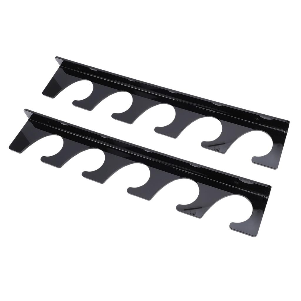 2pcs Fishing Pole Holders for Garage Wall Mounted Fishing Rod Racks Storage Hold 5 Rods Black,Fishing Pole Storage Rack, Organiser with